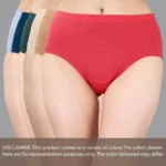High Waist Full Coverage Solid Cotton Briefs (Assorted Pack of 6)