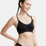 Wirefree Seamfree Non Padded Micro Touch Nylon Elastance Stretch Full Coverage Bra with Optional Cross